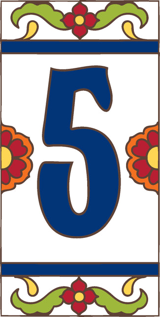 White Talavera Tile House Numbers (TW)