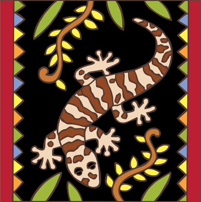 Fancy Gecko./ Lizard | Reptile Art Gift | Ceramic Tile Trivet | Desert Wall Decor