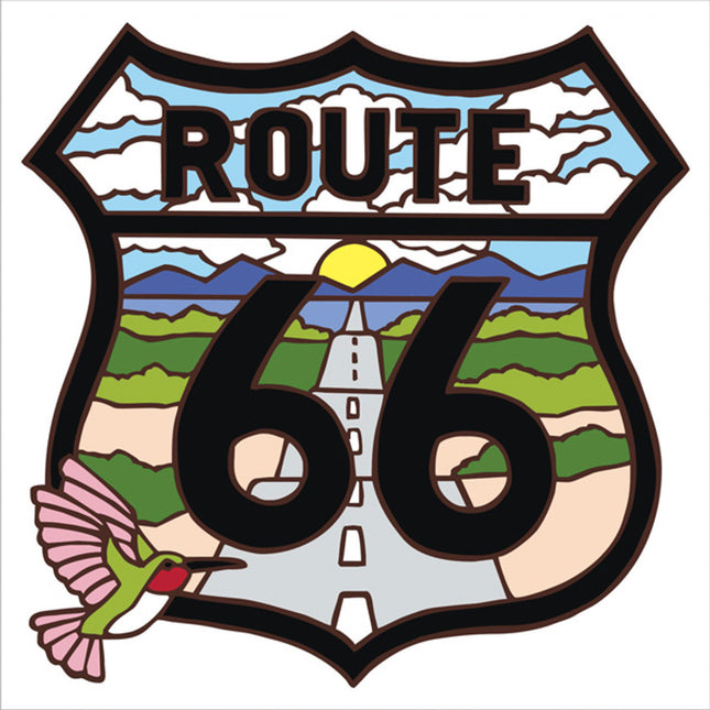 Route 66 Hummingbird Tile | Ceramic Tile Trivet Art Gift | Travel Gift | Loose Ceramic Tile
