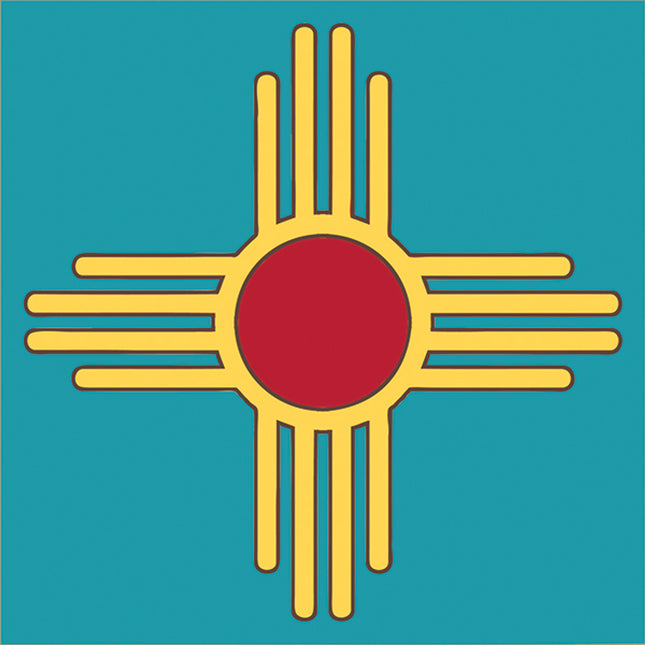 Zia Ceramic Tile | New Mexico Gift | Southwestern Wall Decor | Colorful Kitchen Trivet