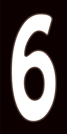 White on Black House Number Tiles