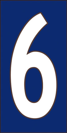 White on Cobalt Blue House Number Tiles