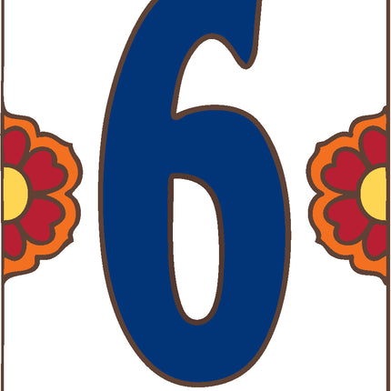 White Talavera Tile House Numbers