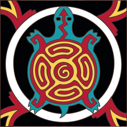 Native American Turtle Tile (7134)