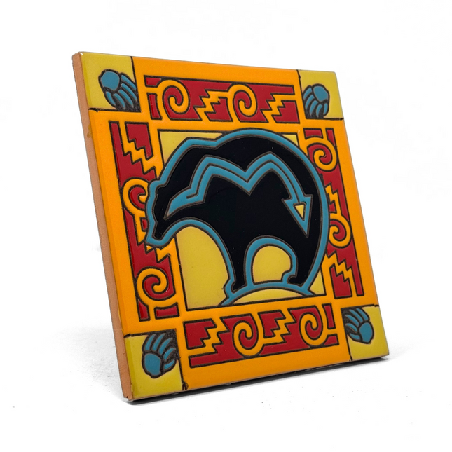 Native American Bear with Arrow Tile Ceramic Decorative Tile Art