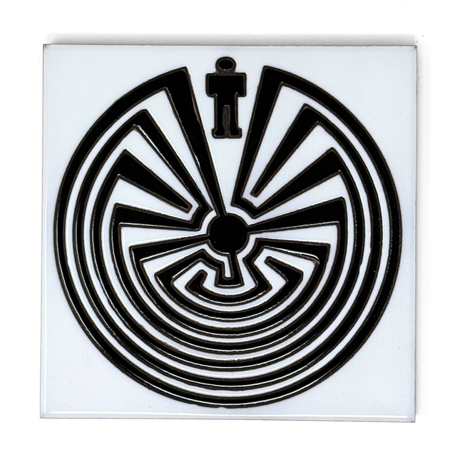 Man in the Maze Tile - Southwestern Art - Arizona desert ceramic tile art gift