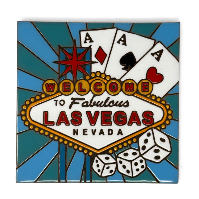 Welcome to Fabulous Las Vegas Nevada  - Ceramic Tile Trivet Art Gift - Vegas Gift
