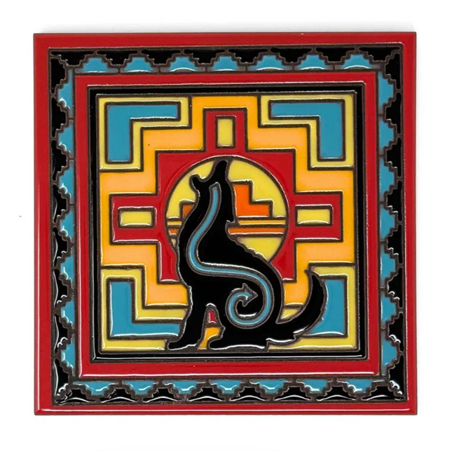 Native American Coyote Southwest Ceramic Tile Gift