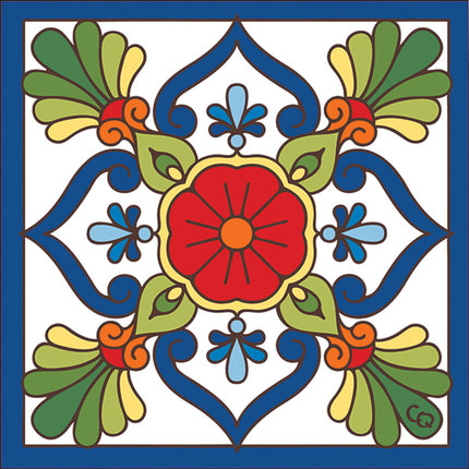 Traditional Talavera Ceramic Tile | Colorful Kitchen Backsplash Tile | Trivet