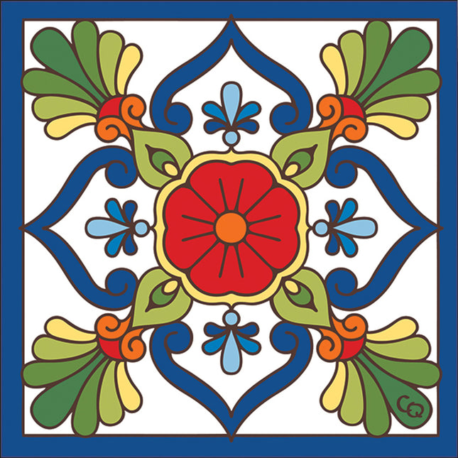 Traditional Talavera Ceramic Tile | Colorful Kitchen Backsplash Tile | Trivet