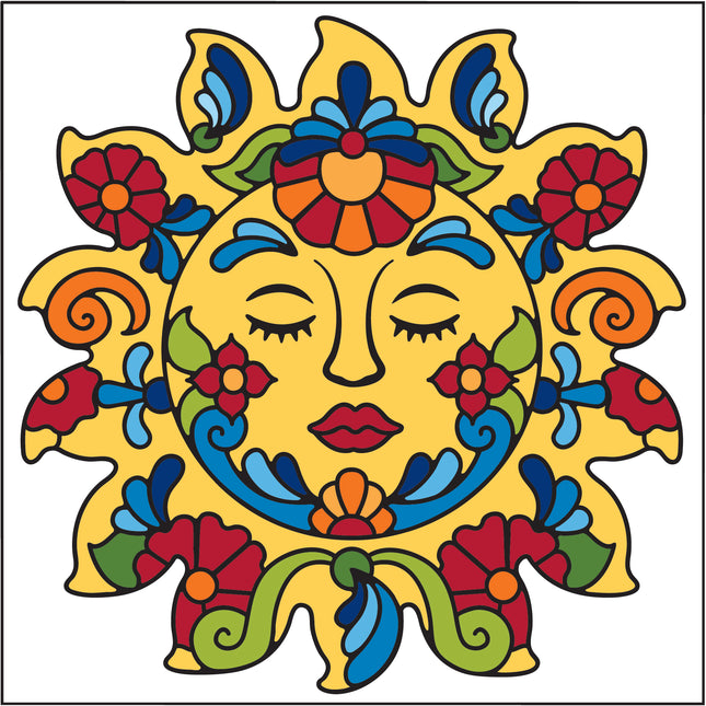 Talavera Sunface Tile (7828)