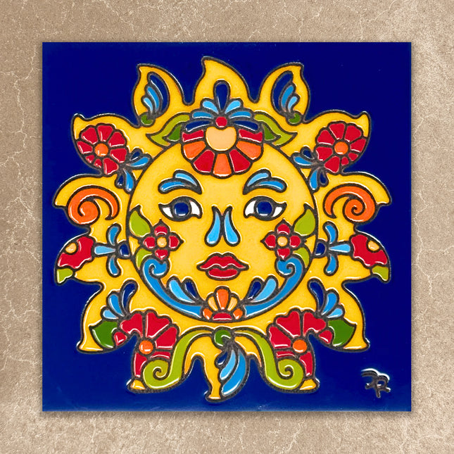 Talavera Sunface Tile (7828)