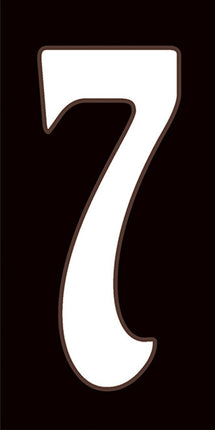White on Black House Number Tiles