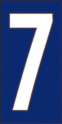 White on Cobalt Blue House Number Tiles