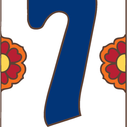 White Talavera Tile House Numbers