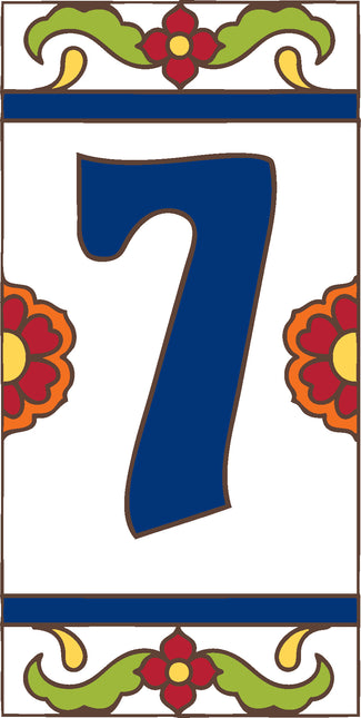 White Talavera Tile House Numbers (TW)