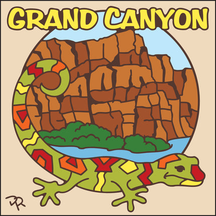 Grand Canyon Gecko Tile | Ceramic Art Trivet | Southwest Gift | Lizard & Gecko Art