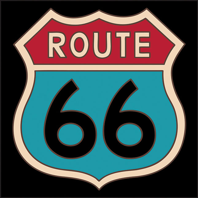 Route 66 Road Sign Tile | Ceramic Tile Trivet Art Gift | Travel Gift | Loose Ceramic Tile