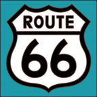White Sign on Turquoise Background