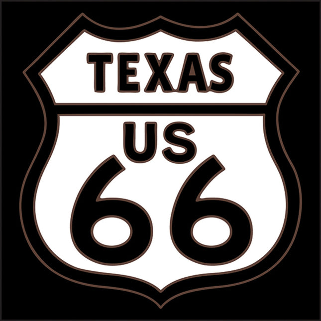 Route 66 Texas Road Sign Tile | Ceramic Tile Trivet Art Gift | Travel Gift | Loose Ceramic Tile