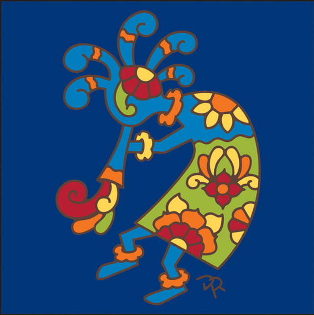 Talavera Kokopelli Tile - Southwest Ceramic Tile Art Sign - Hand glazed tile kitchen trivet | Desert Art