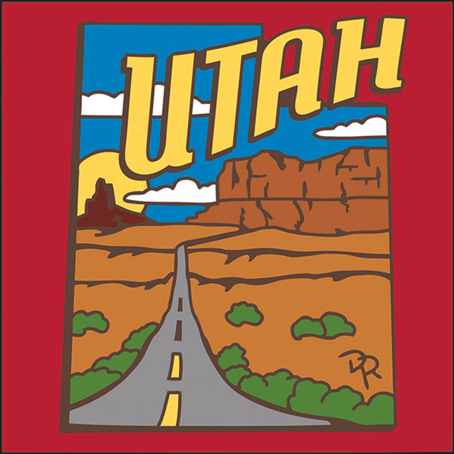 Utah Postcard Tile |  Ceramic Tile Kitchen Trivet | Unique Utah Gift 