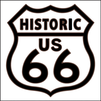 Historic Route 66 Road Sign Tile | Ceramic Tile Trivet Art Gift | Travel Gift | Loose Ceramic Tile