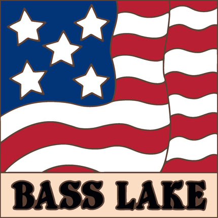 Bass Lake USA Flag Tile (8435A / 9432)