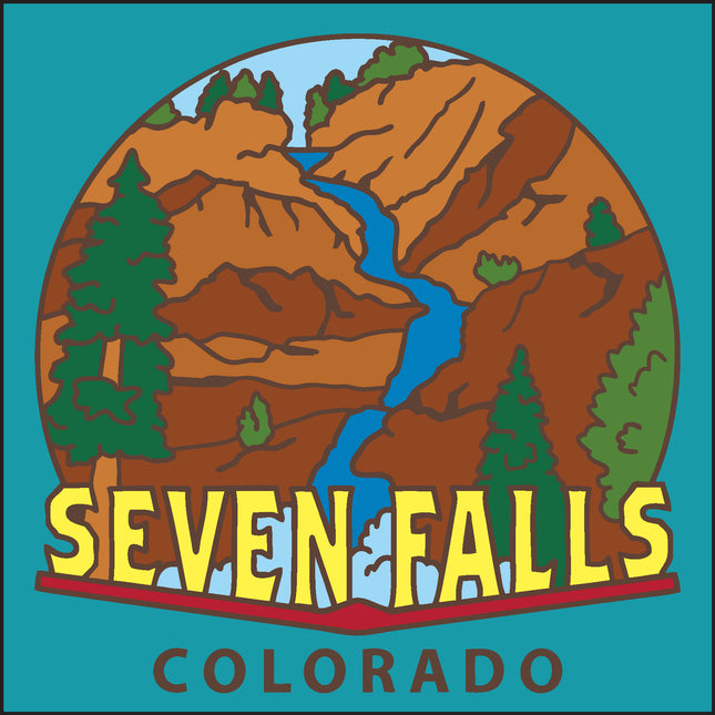 Seven Falls Tile | Ceramic Art Trivet | Colorado Hiking Souvenir Gift