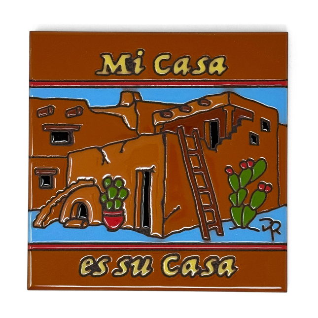 Welcome sign "Mi casa es su casa" -  Ceramic Tile Welcome Plaque
