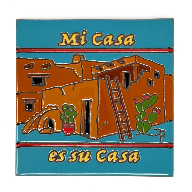 Welcome sign "Mi casa es su casa" -  Ceramic Tile Welcome Plaque