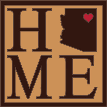Arizona Home State Tile |  Ceramic Tile Kitchen Trivet | Southwest Desert Gift | Arizona Art