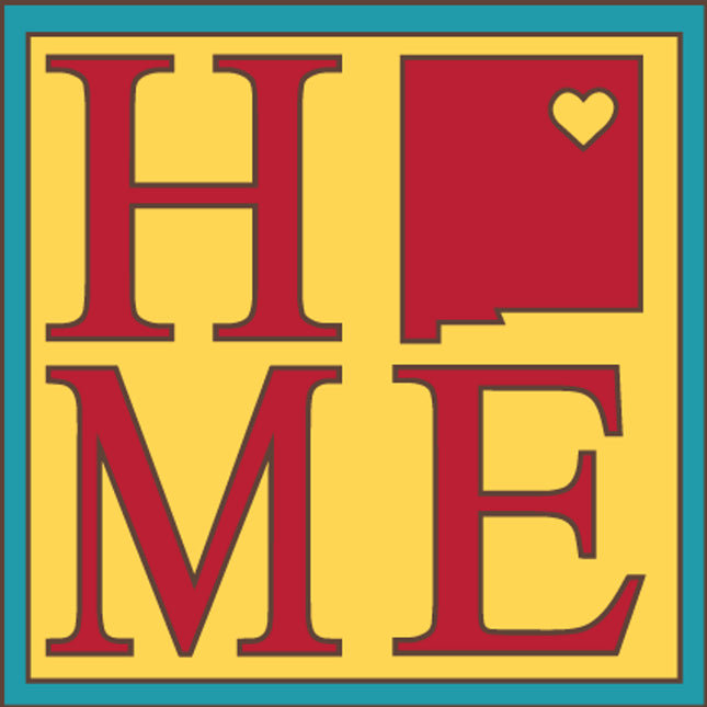 New Mexico Home State Tile |  Ceramic Tile Kitchen Trivet | Southwest Desert Gift | NM Art