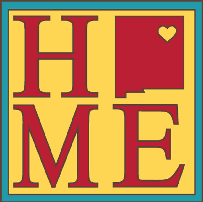 New Mexico Home State Tile |  Ceramic Tile Kitchen Trivet | Southwest Desert Gift | NM Art