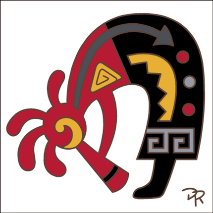 Southwest Painted Kokopelli Ceramic Tile Trivet or Wall Art | Hand Glazed Arizona Desert Art Gift | Colorful Southwest Wall Decor