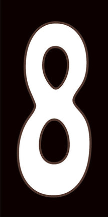 White on Black House Number Tiles