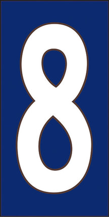 White on Cobalt Blue House Number Tiles