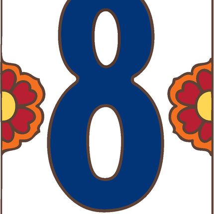 White Talavera Tile House Numbers