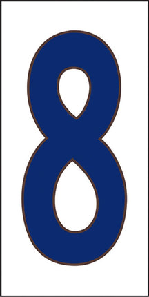 Cobalt Blue on White House Number Tiles