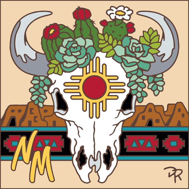 NM Buffalo Head Dress Tile (9229A)