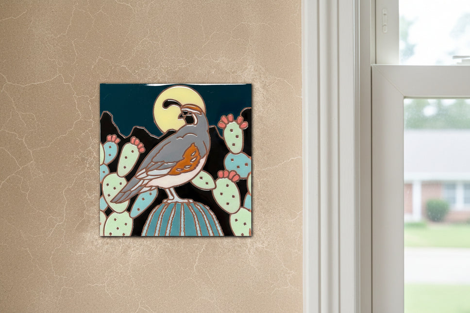 Quail Moonlit View Tile (9420)