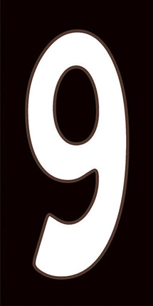 White on Black House Number Tiles