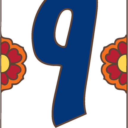 White Talavera Tile House Numbers