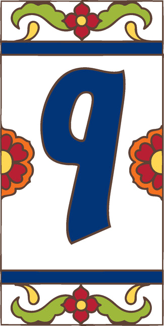 White Talavera Tile House Numbers (TW)