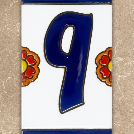 White Talavera Tile House Numbers (TW)