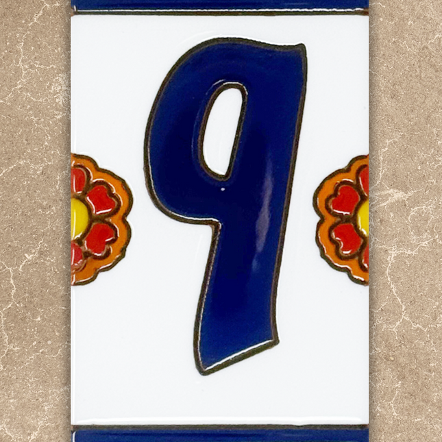 White Talavera Tile House Numbers (TW)