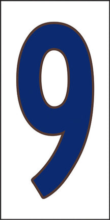 Cobalt Blue on White House Number Tiles