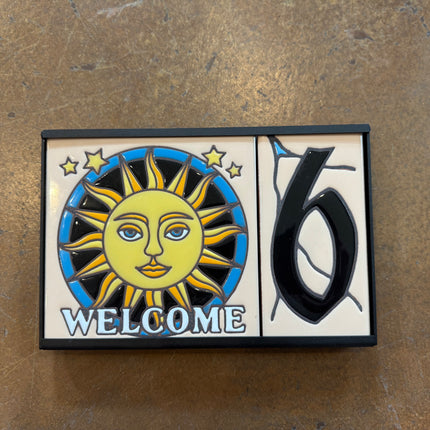 New Style! Lightweight Frame for Tile Address Sign | Fits 3"x6" House Number Tiles