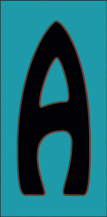 Black on Turquoise Letter and Symbol Tiles