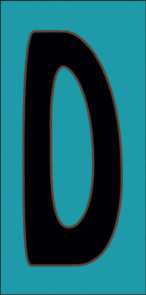 Black on Turquoise Letter and Symbol Tiles